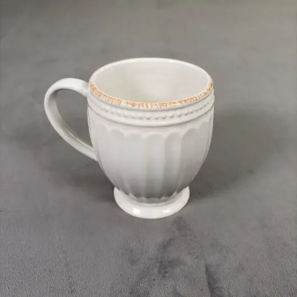 Lenox French Perle Groove White Ceramic Coffee Mug Replacement Benefits Charity - Picture 1 of 11